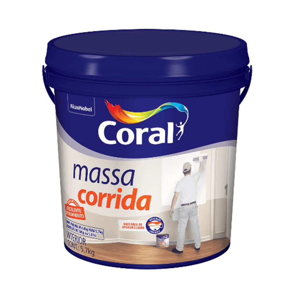 Massa Corrida Gl Plast 57Kg Coral 2433982