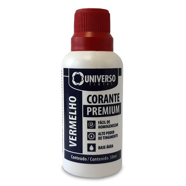 Corante Líquido Vermelho 50ml Universo Tintas