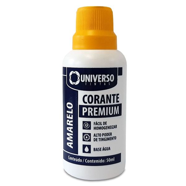 Corante Líquido Amarelo 50ml Universo Tintas