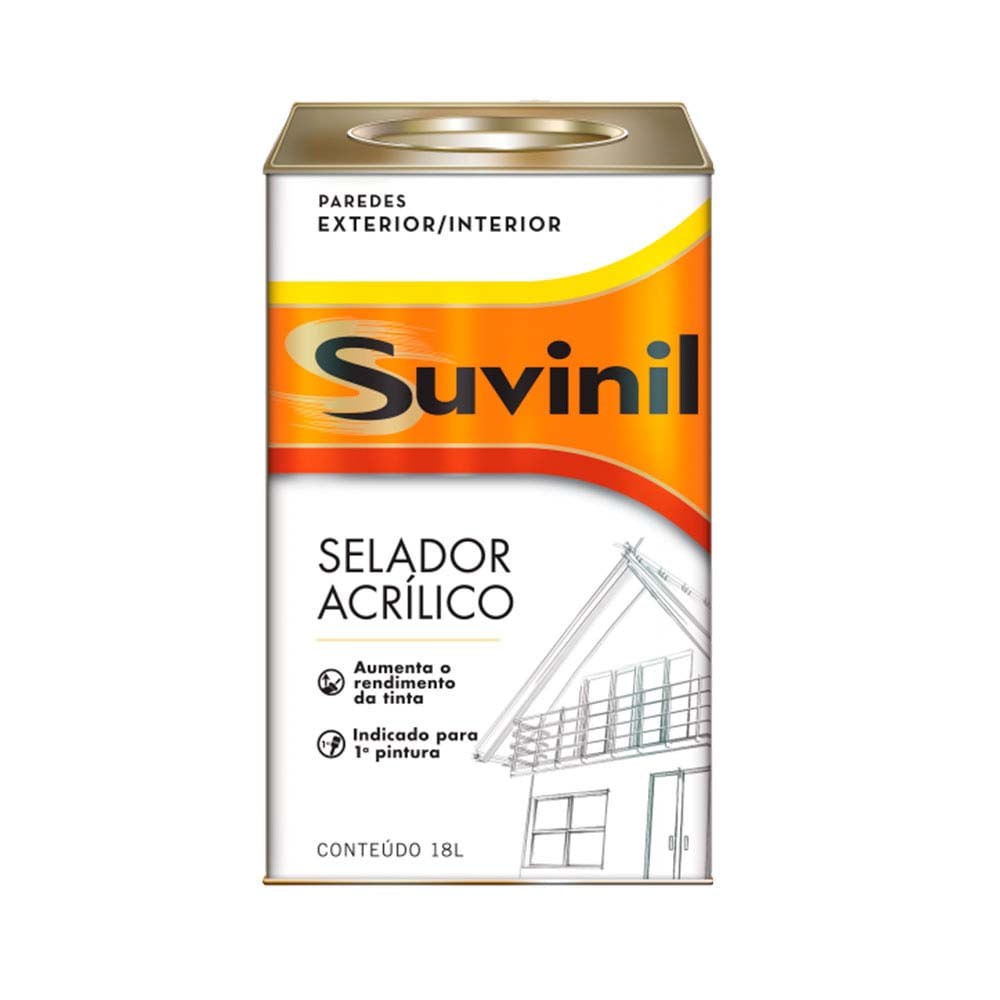 Seladora acrilica para parede 18 litros branco Suvinil