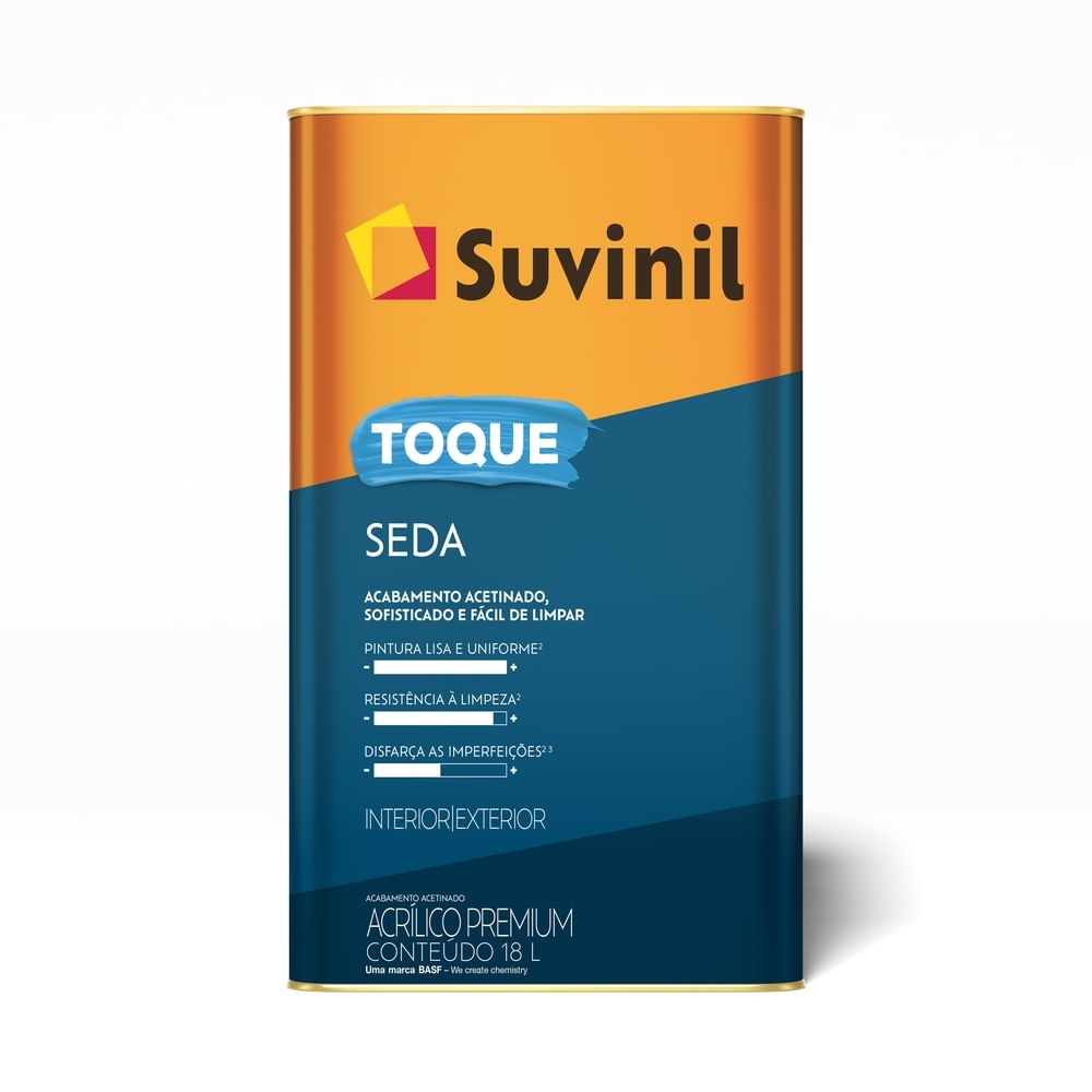 Tinta Acrílica Premium Toque Seda Interior e Exterior Branco Neve Acetinado 18l Suvinil