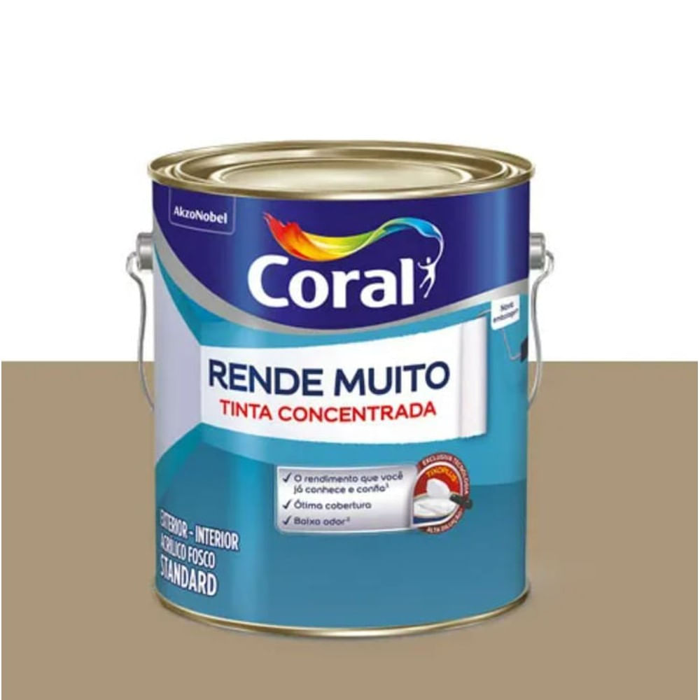 Conheça a tinta com tecnologia de maior rendimento 12 Tinta Acrilica Standard Concentrada Acabamento Fosco Rende Muito Camurca Interior E Exterior 3 2l