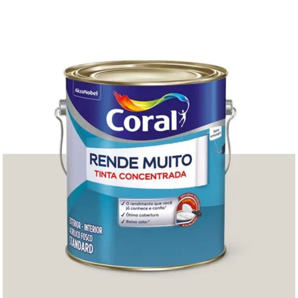 Conheça a tinta com tecnologia de maior rendimento 7 Tinta Acrilica Standard Concentrada Acabamento Fosco Rende Muito Branco Gelo Interior E Exterior