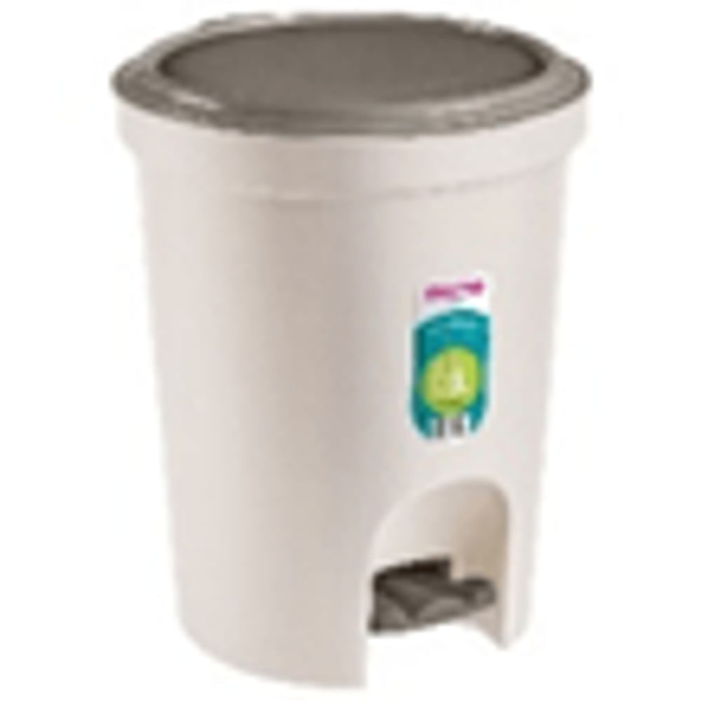Saiba como manter cômodos pequenos em ordem 8 Lixeira Redonda com Pedal de Plastico 66L Bege Sanremo 2003783