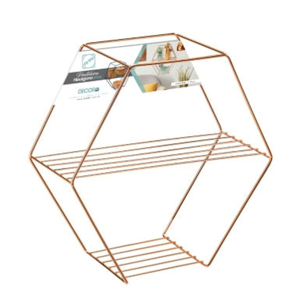 Como montar um bar em casa? Confira inspirações 18 Prateleira Hexagonal 370x370mm Rose Arthi 1732226