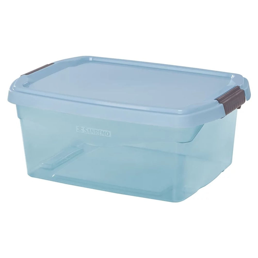 Caixa Organizadora de Plastico 6L Azul Sanremo 2309637