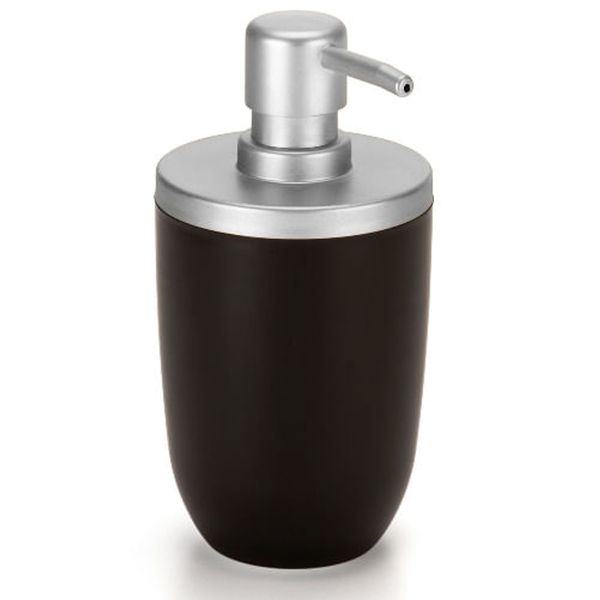 Porta Sabonete Liquido 500Ml Preto Cromo Fosco