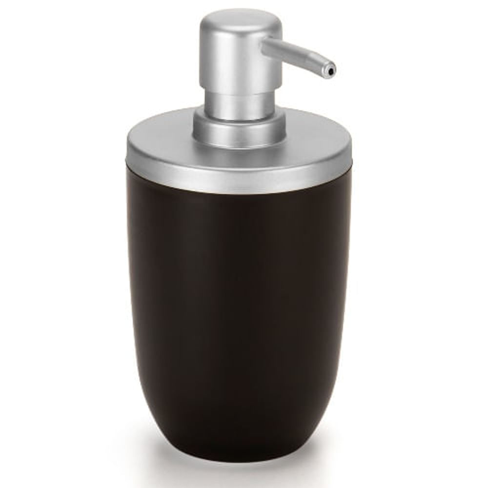 Porta Sabonete Liquido 500Ml Preto Cromo Fosco