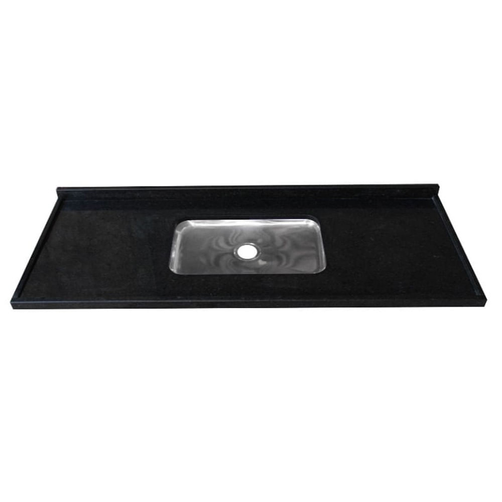 Pia de Granito Reto Simples 18m Preto Kasa Granito 1739026