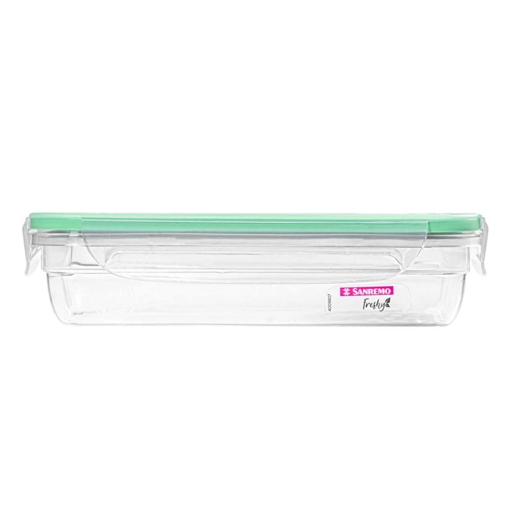 Pote Plástico Hermético com Travas 820ml Verde Sanremo