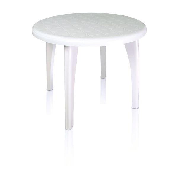 Mesa Desmontável Plástica Redonda Mariana Branca Antares