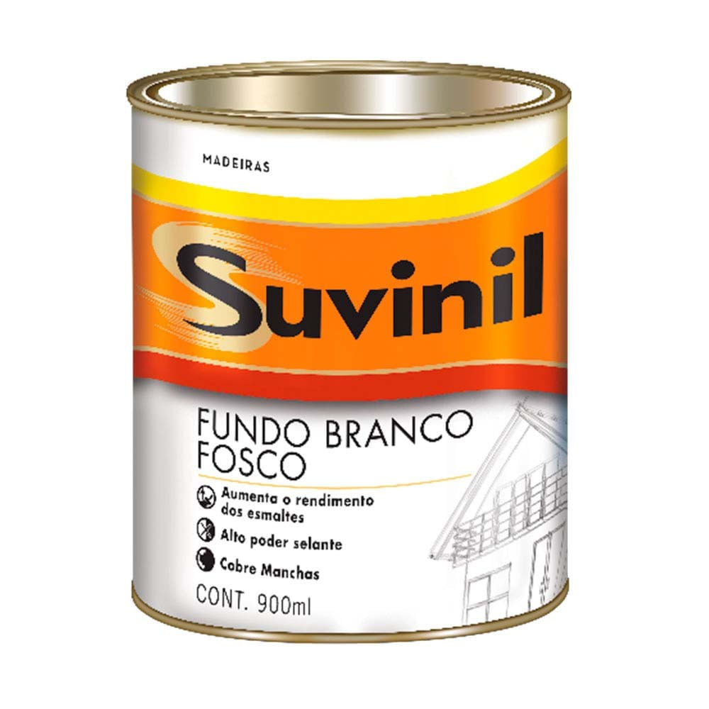 Fundo Preparador para Madeira Branco Fosco 900ml Suvinil
