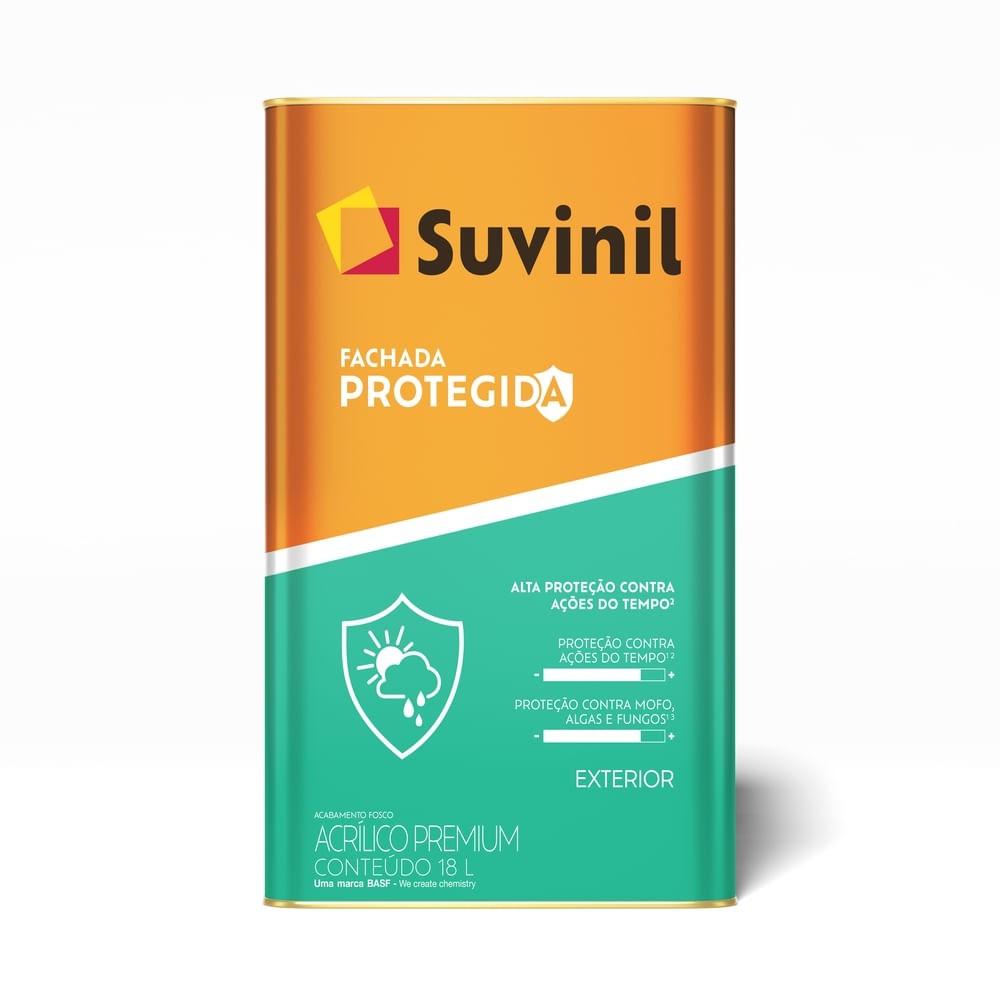 Tinta Acrilica Premium Fachada Protegida 18 L Gelo Suvinil