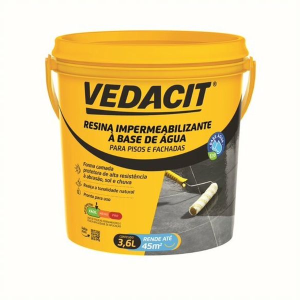 Resina Impermeabilizante Para Pisos e Fachadas 3,6l Vedacit