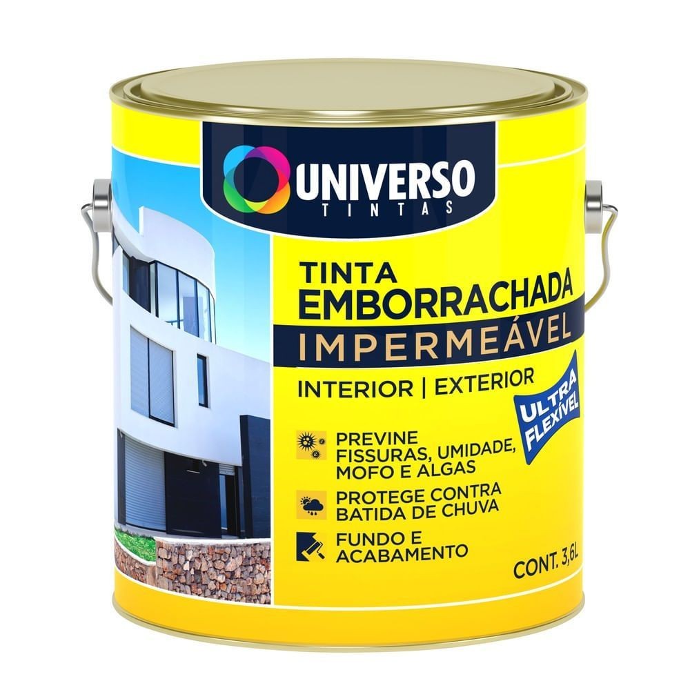 Tinta Emborrachada Externa Branco Fosco 3,6l Universo Tintas
