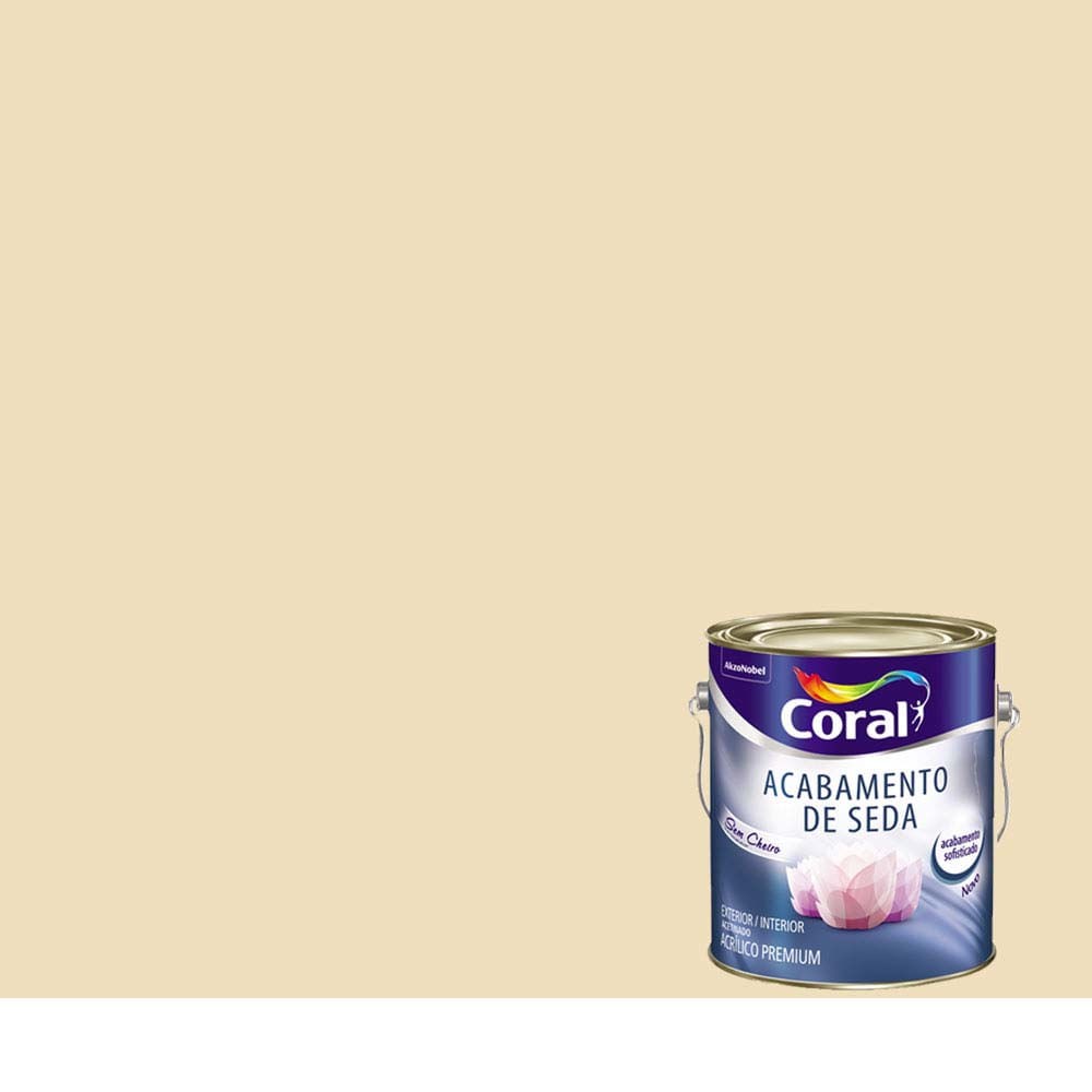 Tinta Acrílica Premium Decora Seda Interior e Exterior Branco Acetinado 3,6l Coral