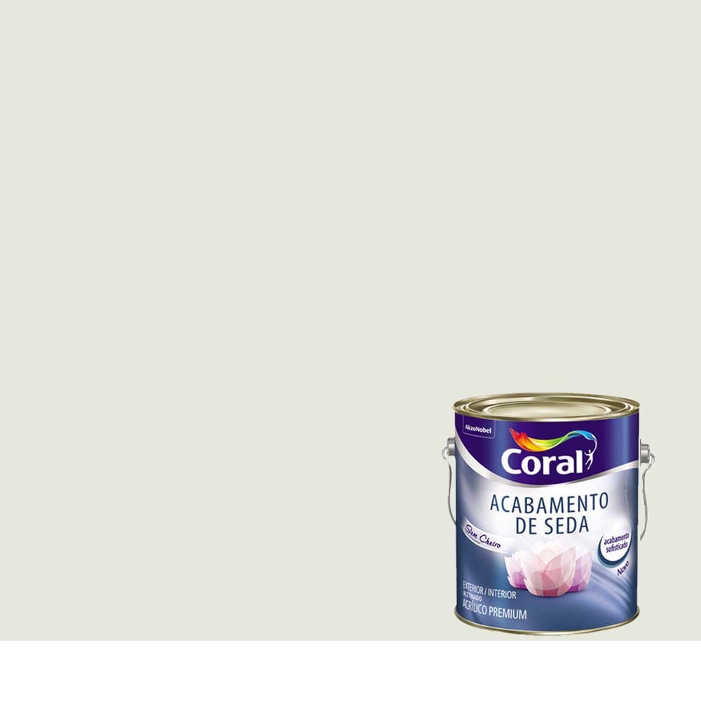 Tinta Acrílica Premium Decora Seda Interior e Exterior Branco Gelo Acetinado 3,6l Coral