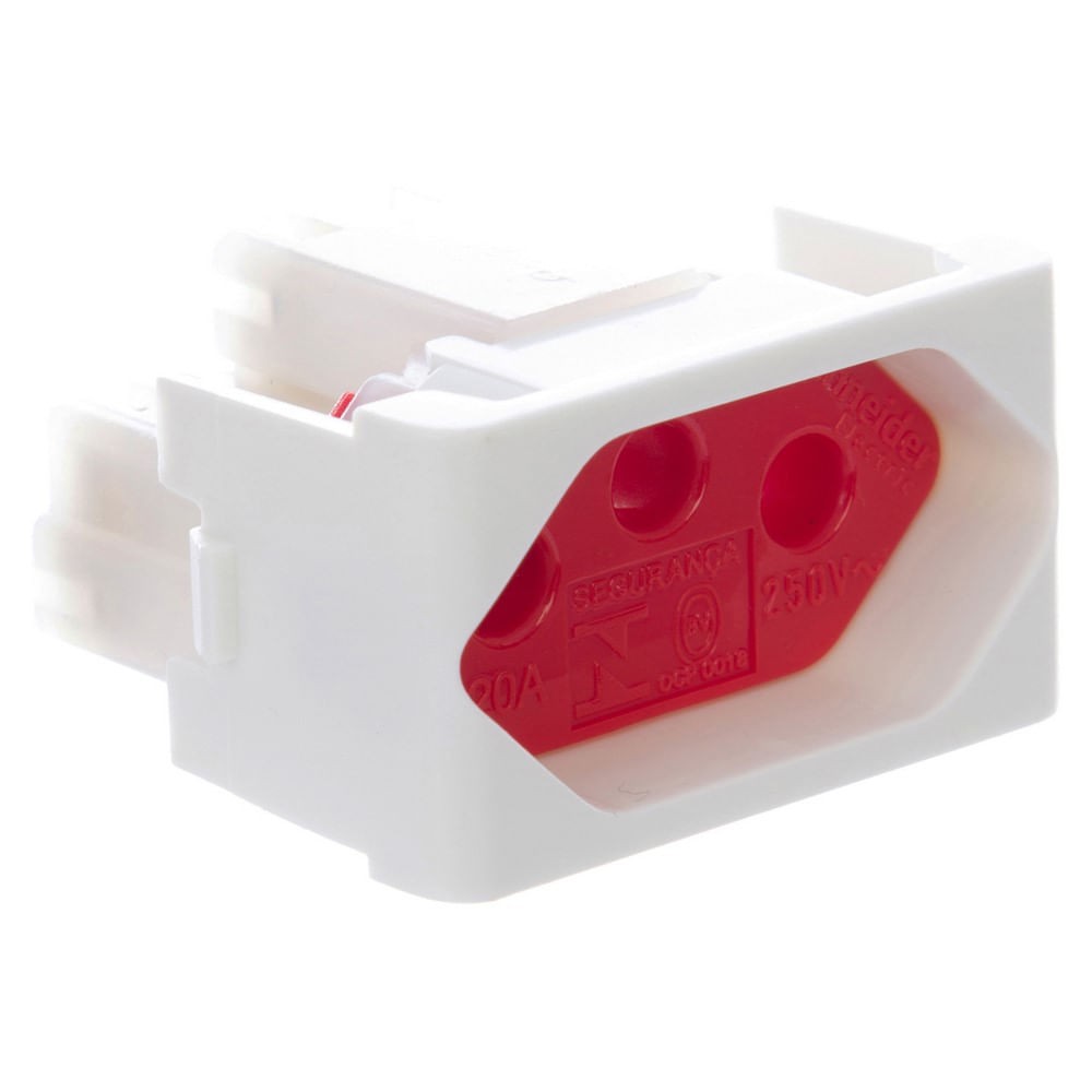 Módulo Tomada Br 2p T 20a 250v 1m Vermelho Lunare Schneider