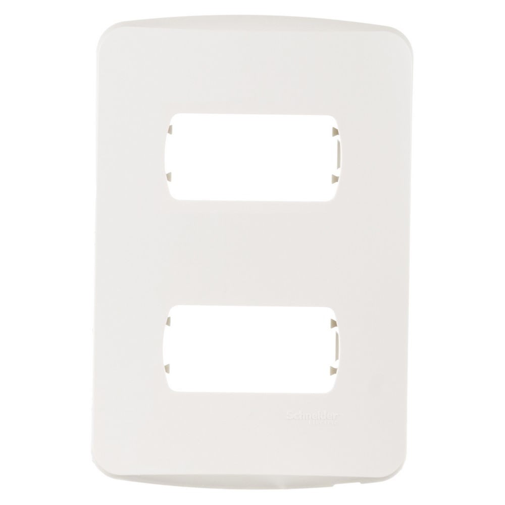Placa 4x2 2 Postos Com Suporte Branco Miluz Schneider