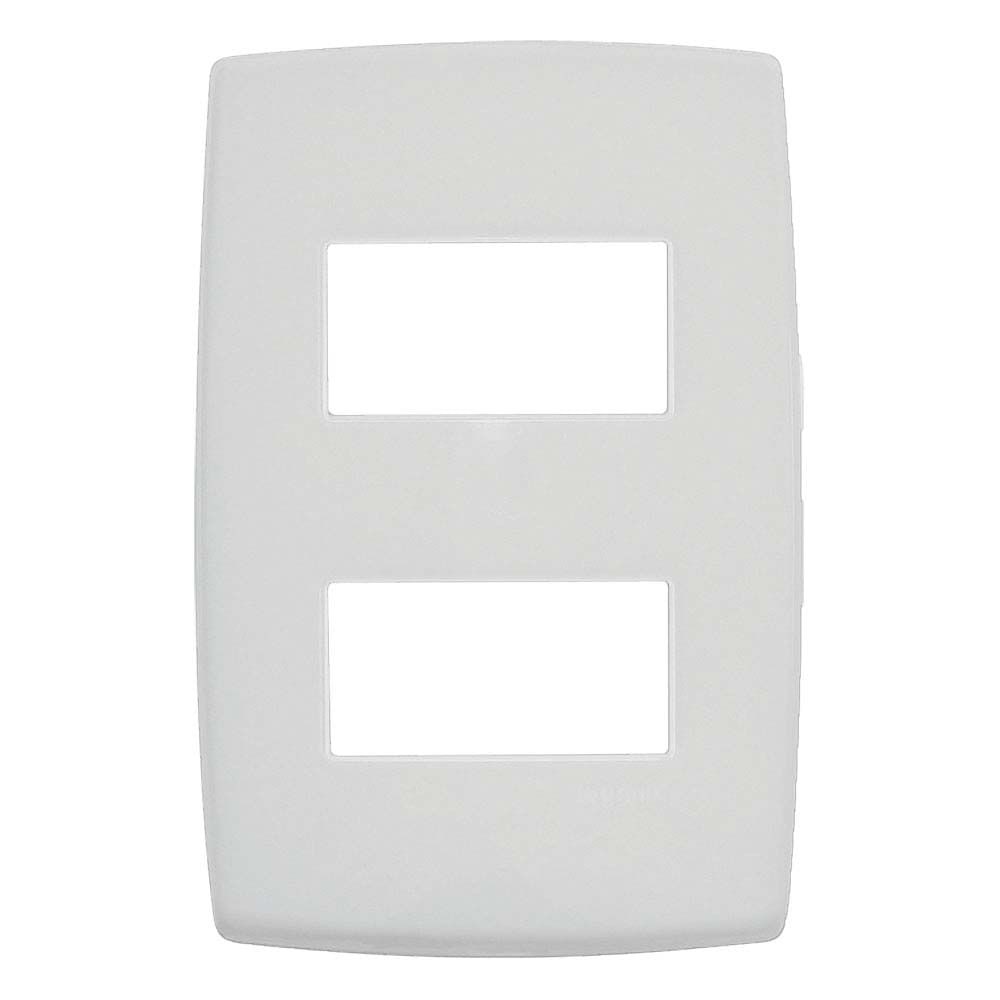 Placa 2 Postos 4x2 Branco Protegido Contra Amarelamento 618506 Pial Plus Legrand