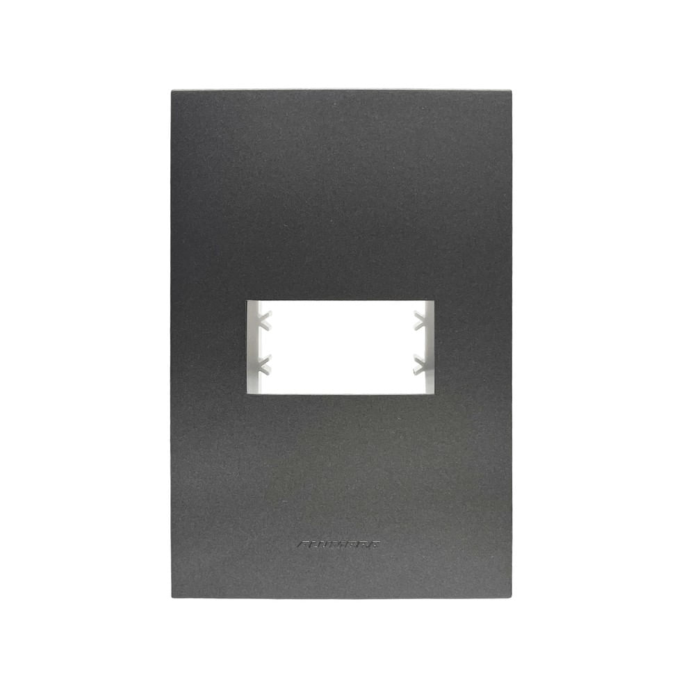 Placa Com Suporte Para 1 Módulo Inova Pró Class Grafite 4X2cm Alumbra
