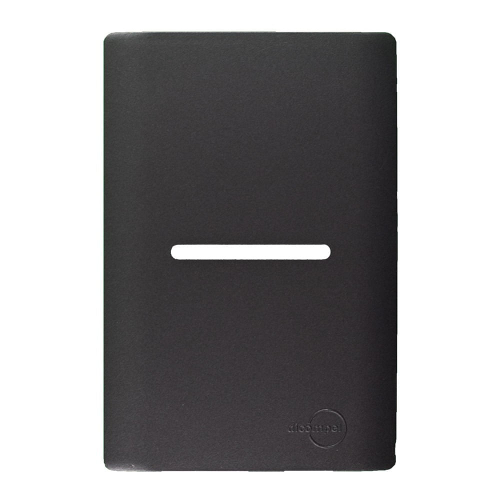 Placa 4X2 1 Posto Horizontal Com Suporte Grafite Novara Dicompel