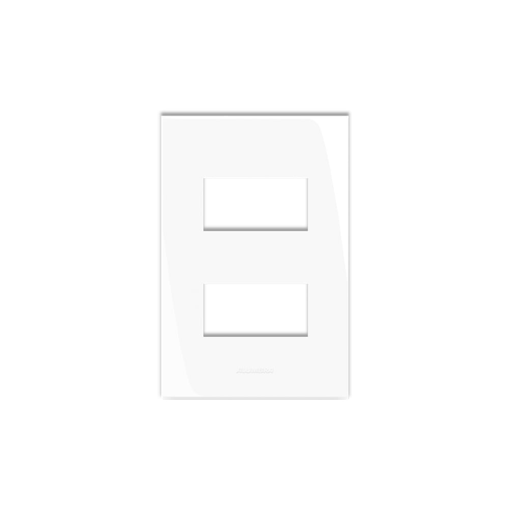 Placa 4x2 2 Postos Com Suporte - Linha Inova Pro Branco Alumbra