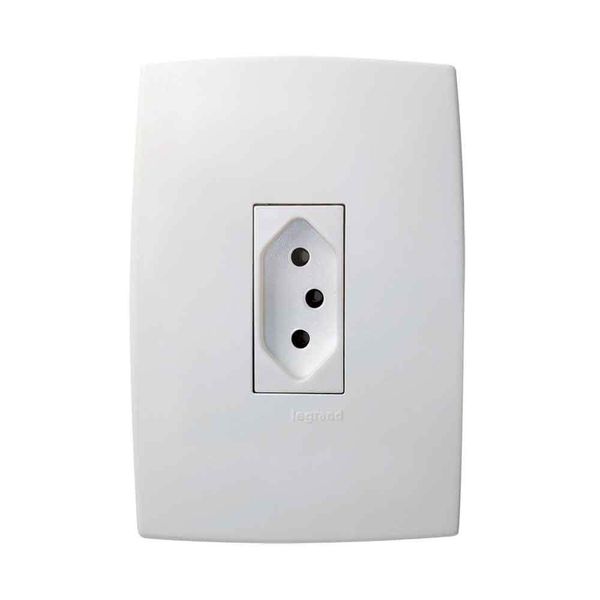 Conjunto De Tomada 2pt 10A/250V 4x2 Vertical Branco 615076 Pial Plus Legrand
