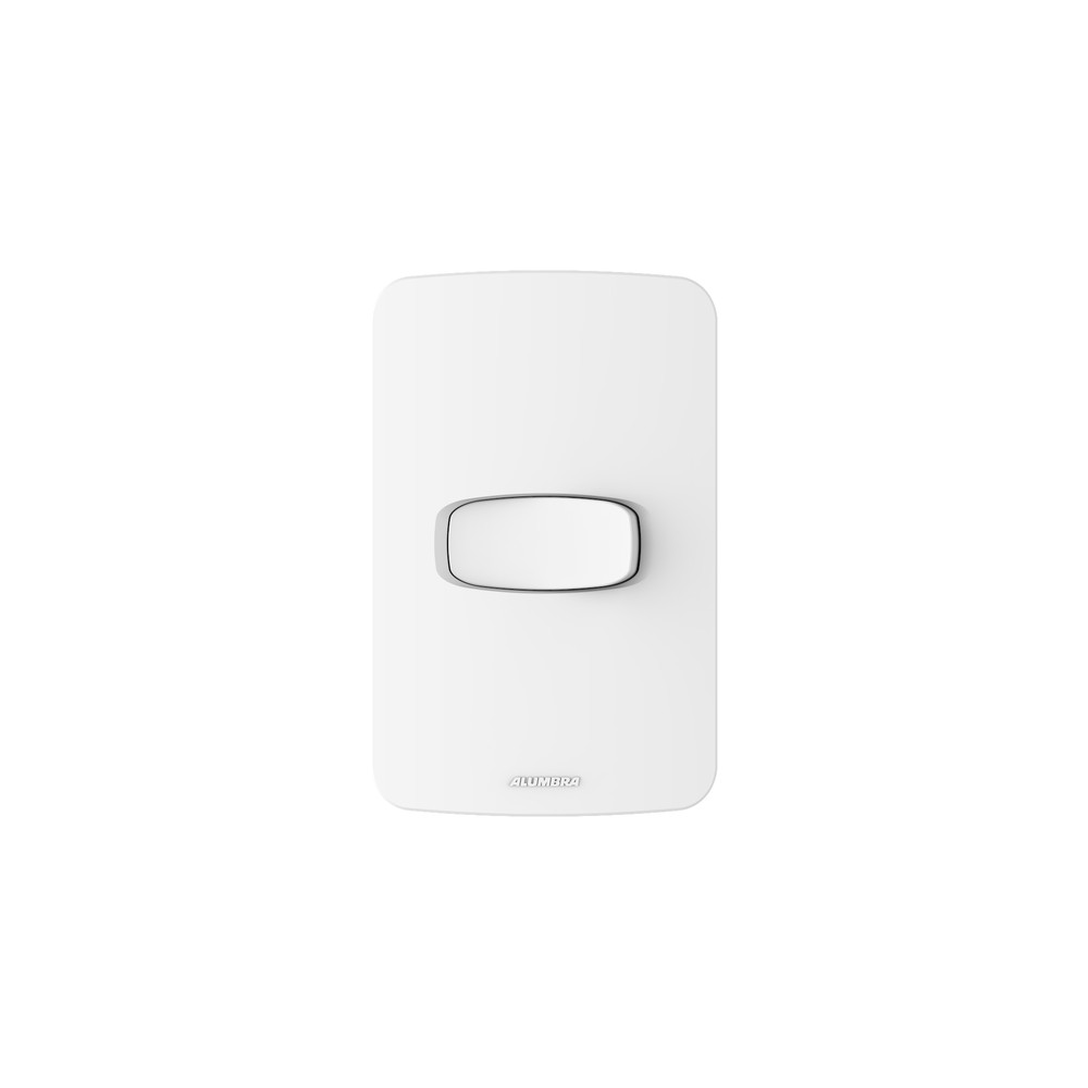 Conjunto 1 Interruptor Simples 10A 250V~ 4x2 Linha Gracia Branco Alumbra