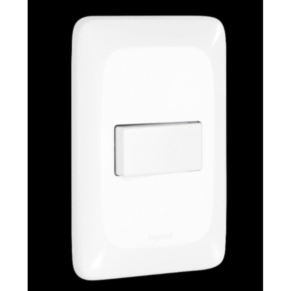 Conjunto De Interruptor Simples 10A/250V 4x2 Branco Brilhante Lgx010 Pial Pop Legrand