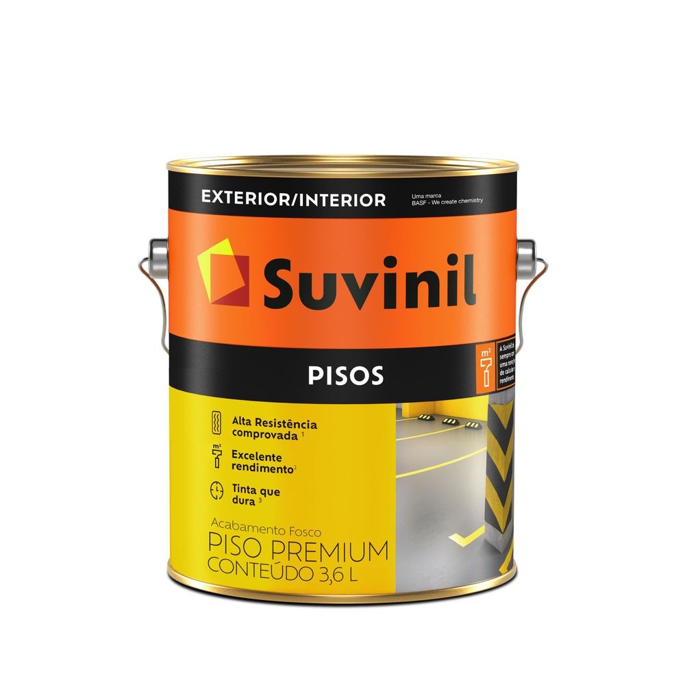 Tinta para Piso Acrílica Fosca Concreto Puro 3,6 Litros Suvinil
