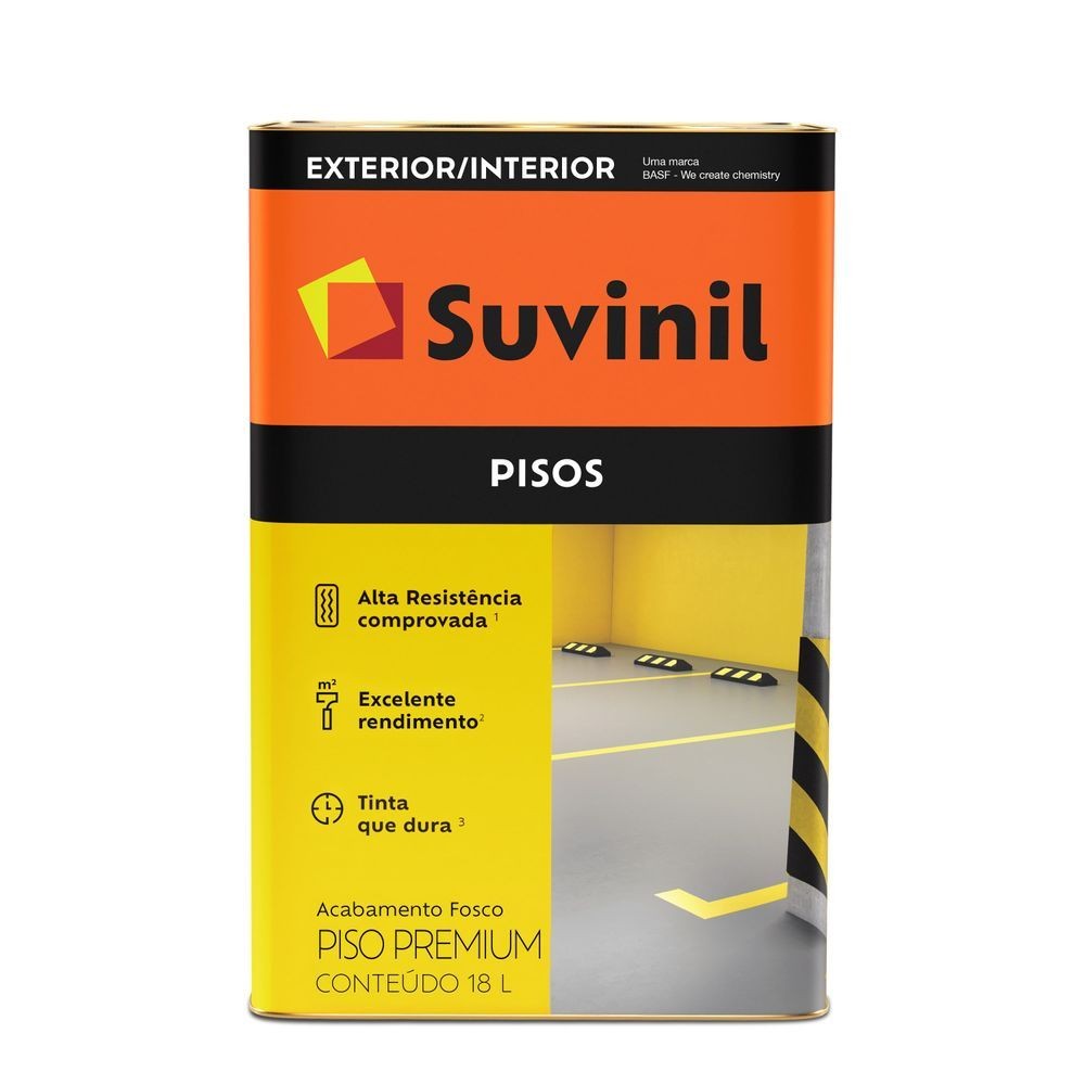 Tinta para Piso Concreto Puro Fosco 18l Suvinil