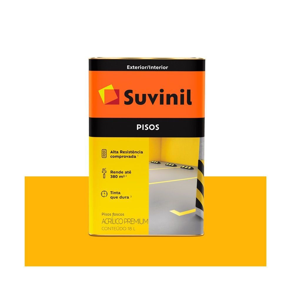 Tinta para Piso Amarelo Fosco 18l Suvinil