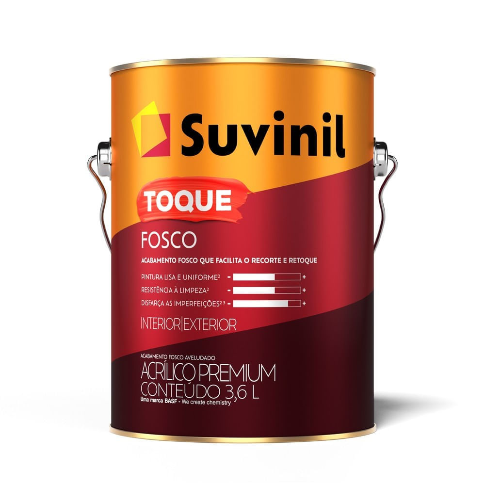 Tinta Acrílica Premium Toque Fosco Interior e Exterior Branco Neve 3,6l Suvinil