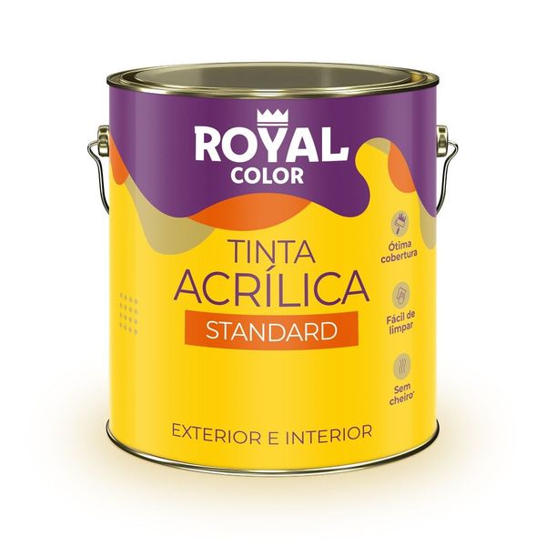Tinta Acrílica Standard Interior e Exterior Branco Fosco 3,2l Royal Color