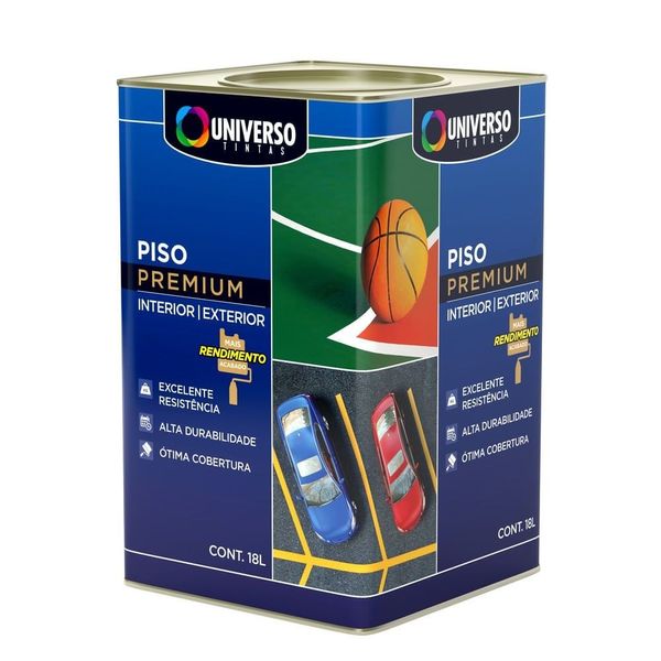 Tinta para Piso Vermelho Fosco 18l Universo Tintas