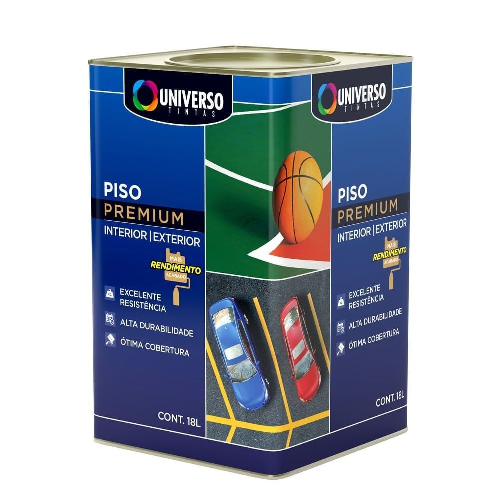 Tinta para Piso Cinza Escuro Fosco 18l Universo Tintas