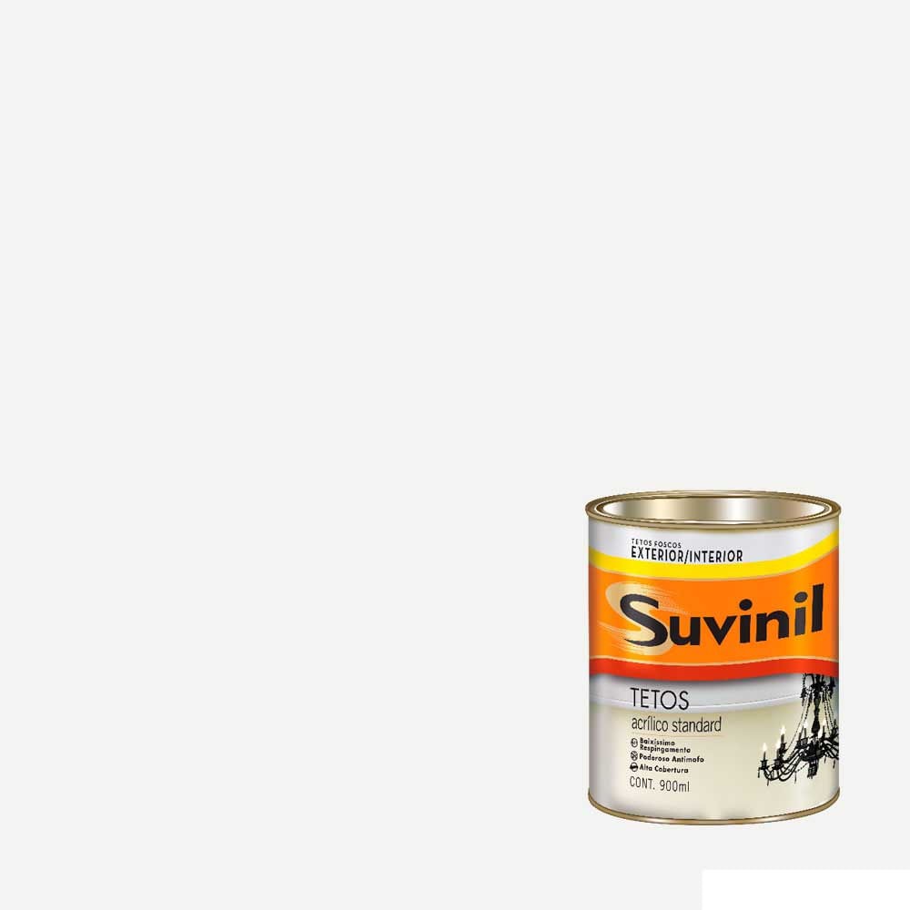 Tinta Acrílica Tetos Exterior e Interior Branco Neve Fosco 900ml Suvinil