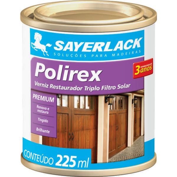 Verniz Tingidor para Madeira Mogno Brilhante 225ml Polirex Sayerlack