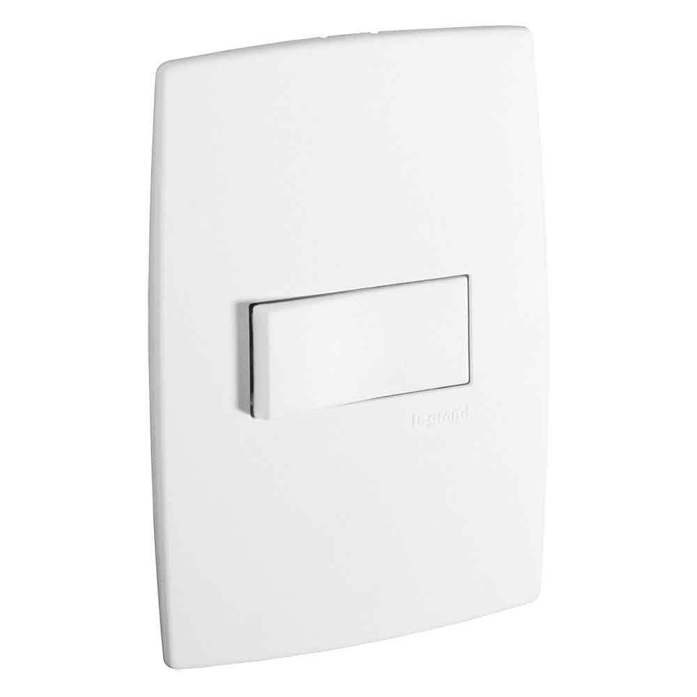 Conjunto Interruptor Simples Vertical 10a/250v 4x2 Branco Contra Amarelamento 611100 Pial Plus Legrand