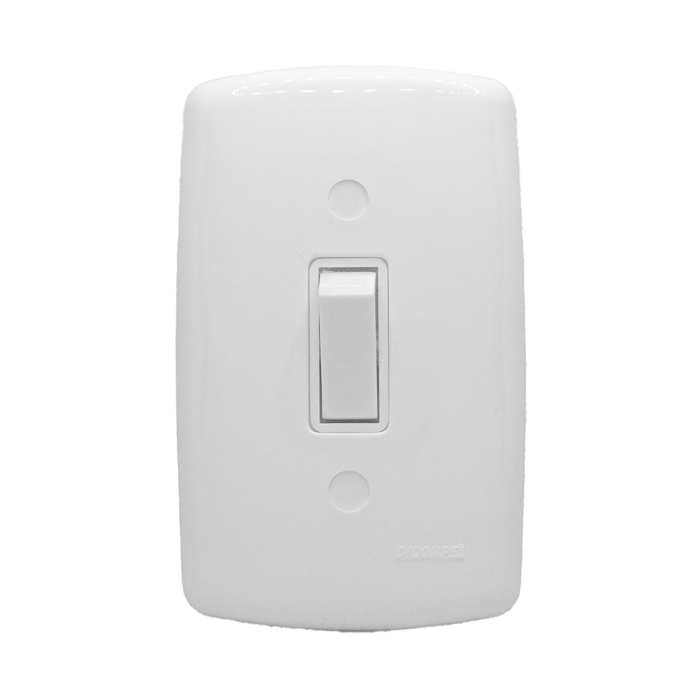 Conjunto Interruptor Simples Branco 4x2 Monaco Dicompel