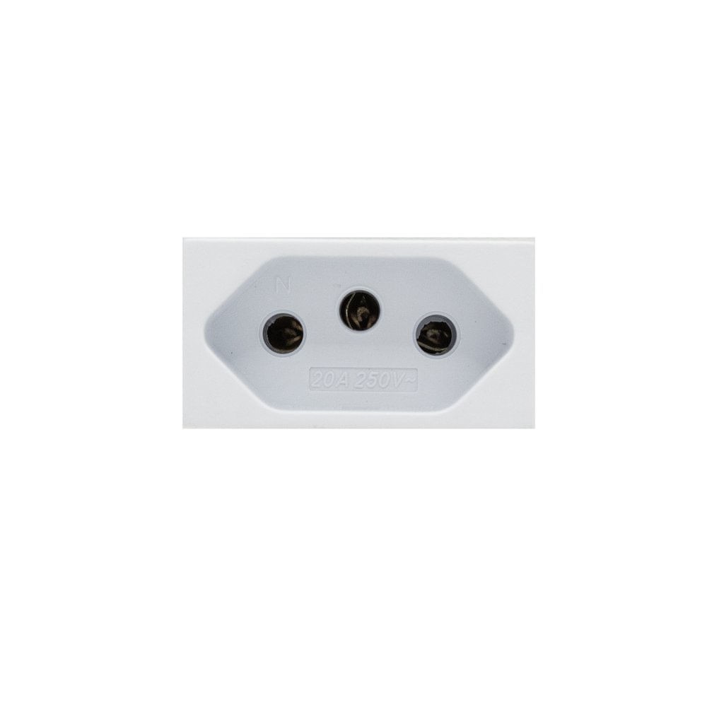 Modulo 1 Tomada 10A Branco Rivez Dicompel
