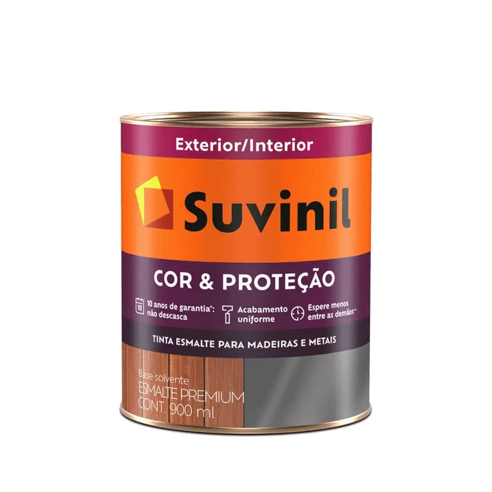 Tinta Esmalte Madeiras e Metais Grafite Claro Fosco 900ml Cor & Proteção Suvinil