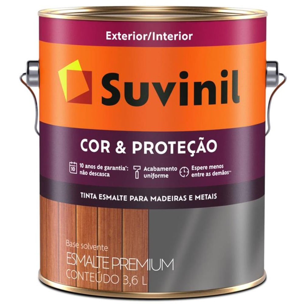 Tinta Esmalte Madeiras e Metais Verde Acetinado 3,6l Cor & Proteção Suvinil
