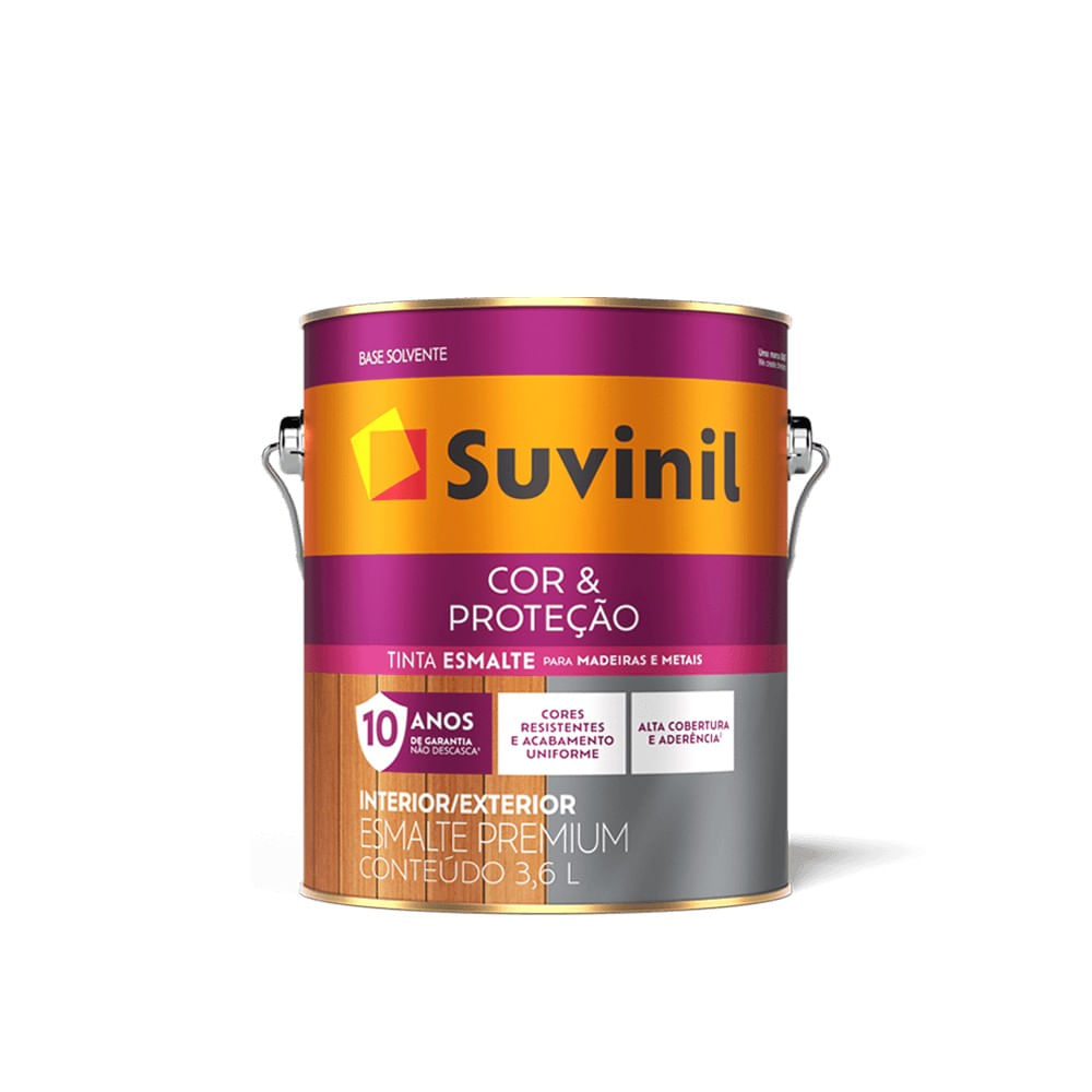 Tinta Esmalte Madeiras e Metais Marrom Barroco Acetinado 3,6l Cor & Proteção Suvinil