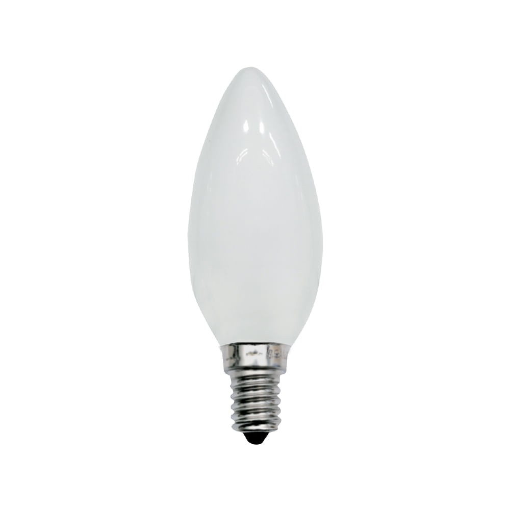 Lâmpada Incandescente Vela Lisa Leitosa 40W 127V E14 Taschibra