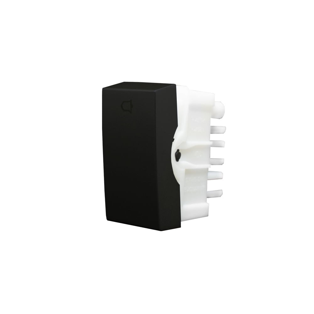 Pulsador Campainha 10A 250V Ip Class Preto Ebano Fosco Alumbra