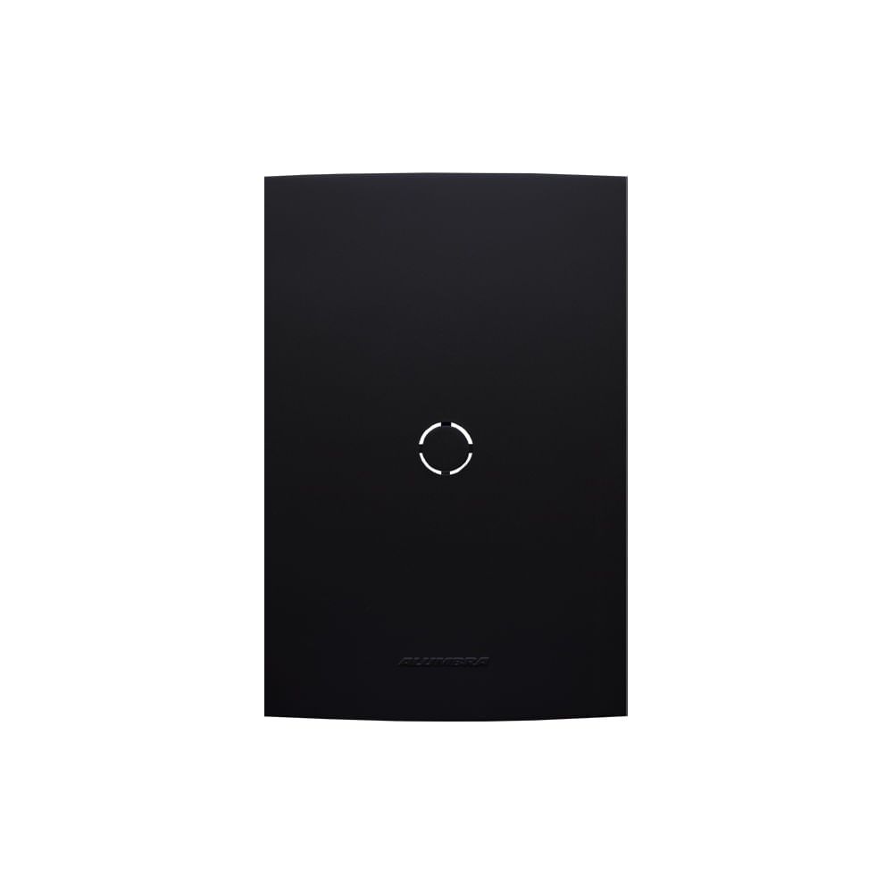 Placa 4X2 Cega/Saida De Fio com Suporte Ip Class Preto Ebano Fosco Alumbra