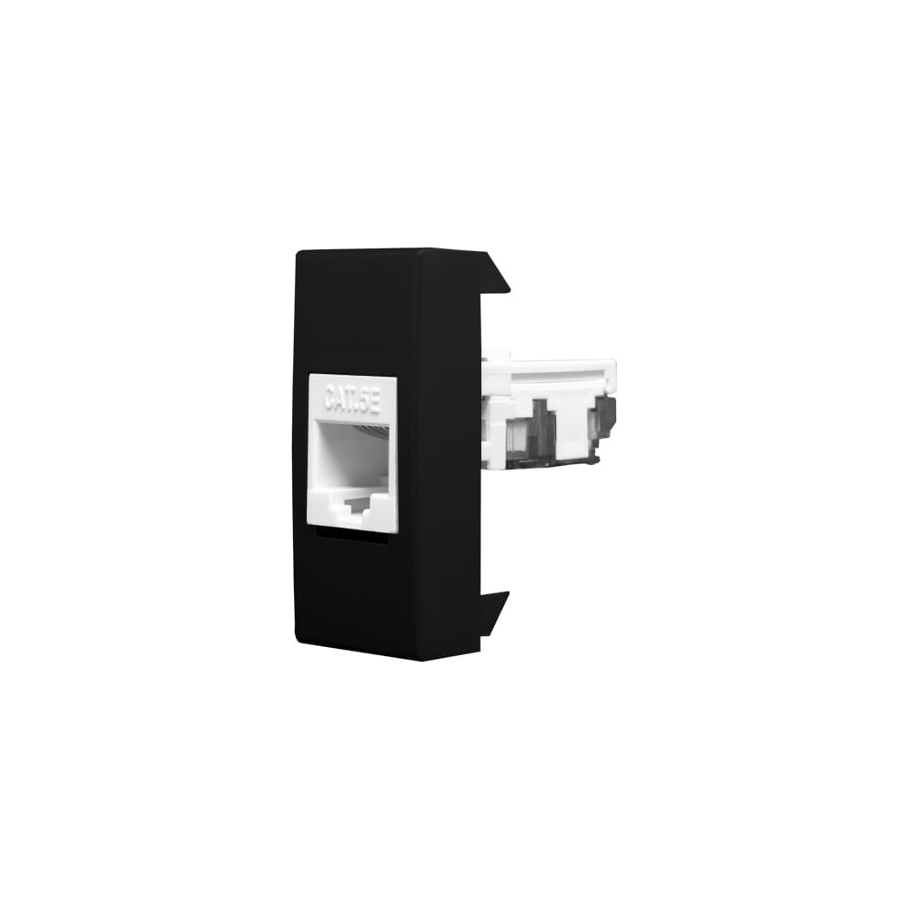 Tomada Rj45 Cat 5E Ip Class Preto Ebano Fosco Alumbra