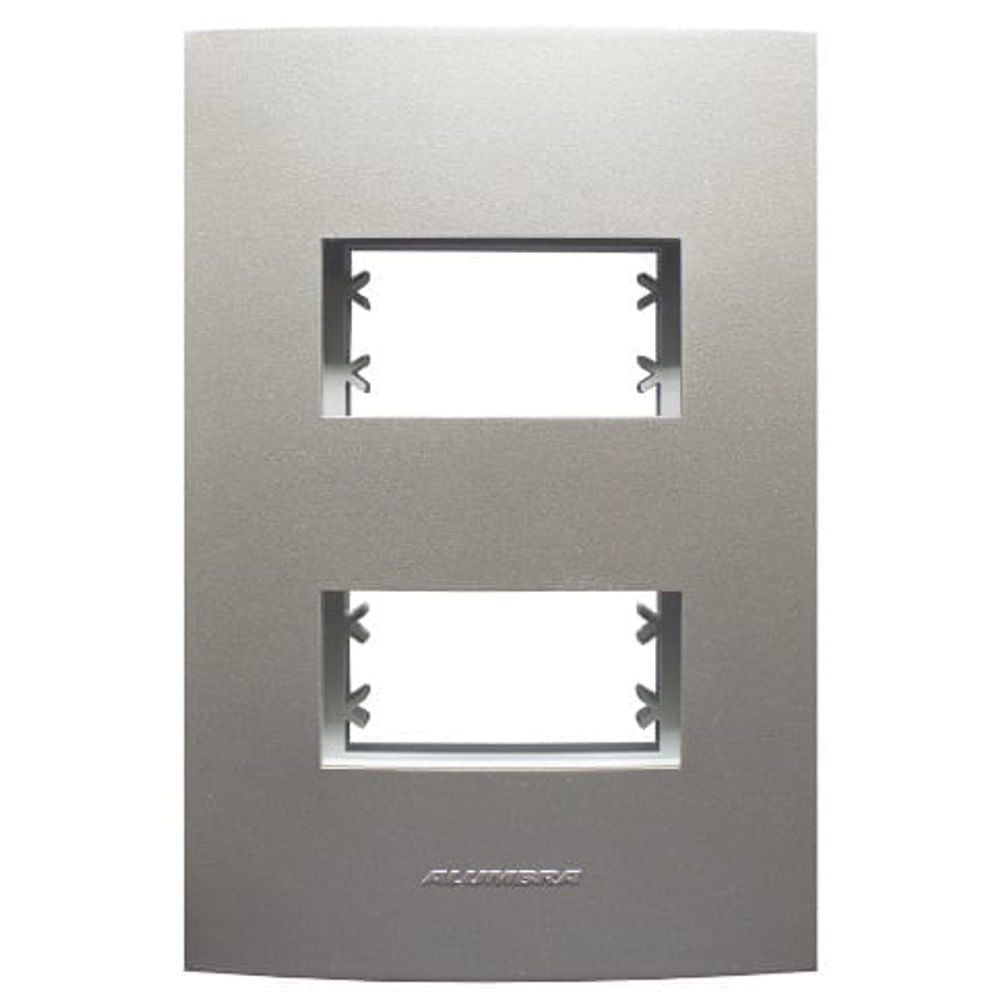Placa Com Suporte Para 2 Módulos Distanciados Titanium Inova Pro Class 4X2 Alumbra